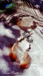 Magnesit Feder Ohrringe 