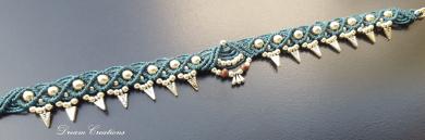 Türkis-silber-farbiges Fusskettchen 