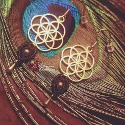 Golden "Seed of Life" Ohrringe 