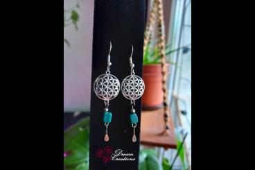 Flower of Life Ohrringe (925 Silber Ohrhaken) 