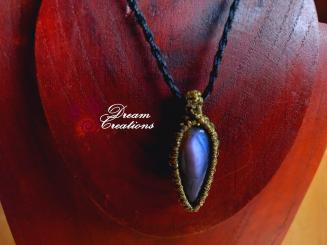 Lila Labradorit Halskette 