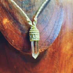 Bergkristall Kette Beig 